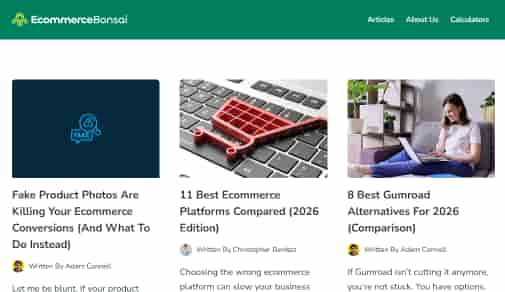 ecommerce bonsai is one of Freddy freelance writing clients