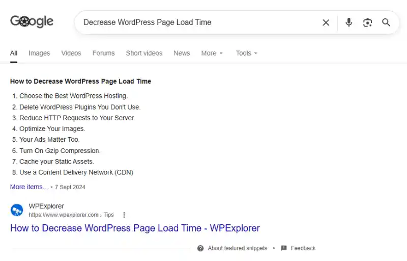 Decrease WordPress Page Load Time
