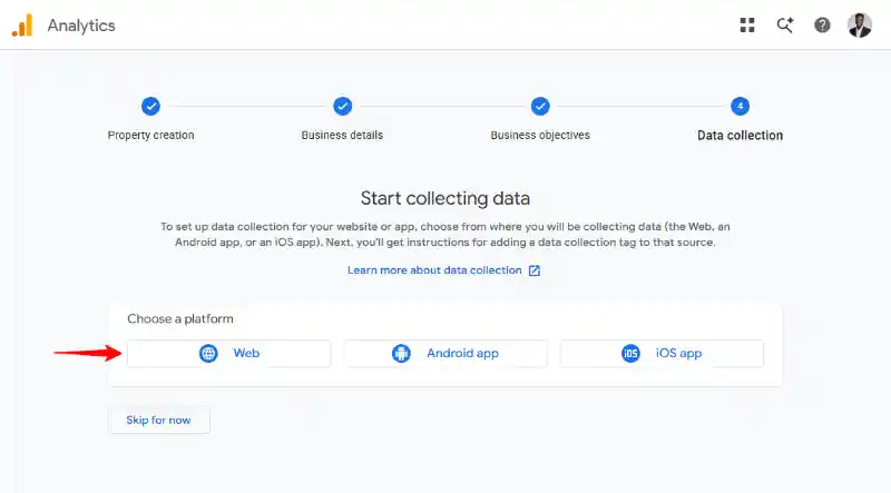 Google Analytics Collect Website Data