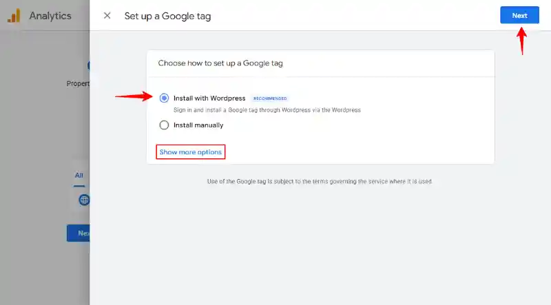 Google Analytics Google Tag Setup