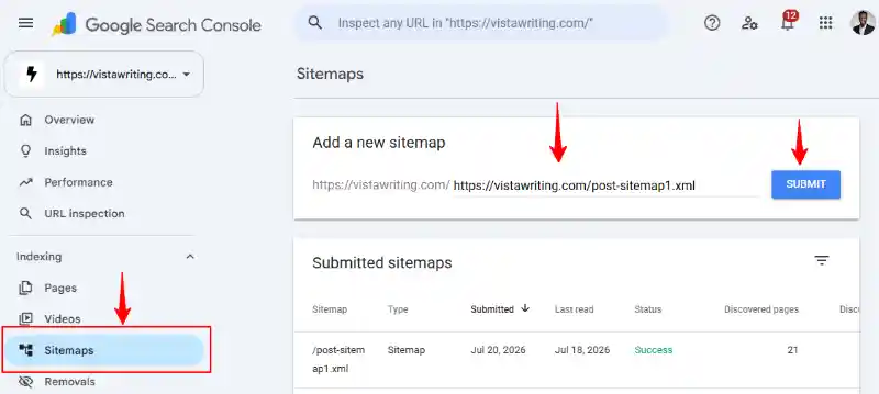 Adding WordPress Sitemaps in Google Search Console
