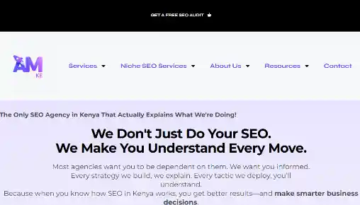 AM Digital Kenya is one of Freddy's freelance writing client